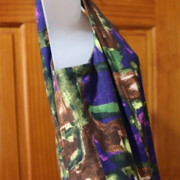 Lavia Colorful Abstract Fit n Flare Mini Dress Large - Picture 3 of 12